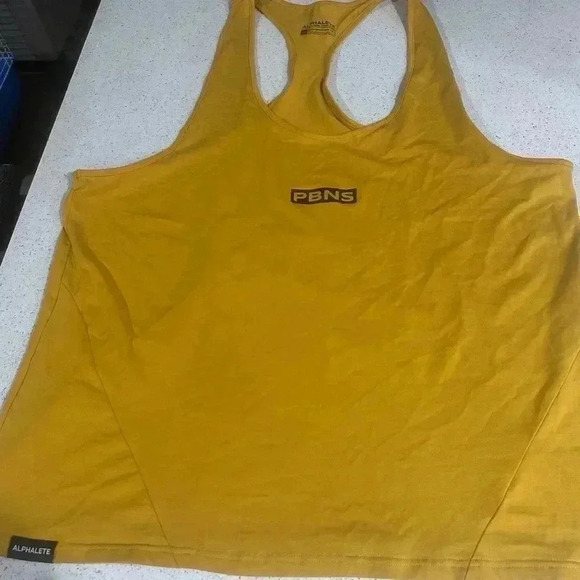 Alphalete PBNS Mustard Yellow Tank size XXL EUC - Picture 5 of 9